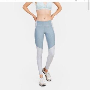 Outdoor Voices Legging Pants Colorblock Blue Ankle Womens S